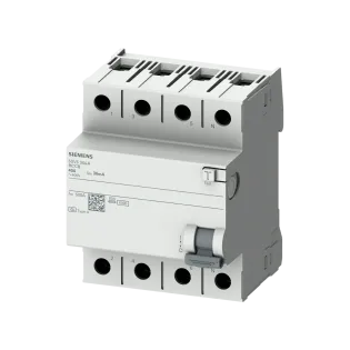 Siemens 5SV5642-6, Sentron 5SV5, 25 Amper, 300mA, A Tip, Kaçak Akım Koruma Rölesi, 4 Kutuplu (3 Faz+Nötr)