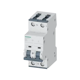 Siemens 5SY5201-7, Sentron 5SY, 1 Amper, 2 Kutuplu, C Tipi, Otomatik Sigorta, 10 kA, 2x1C
