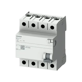Siemens 5SZ1342-6YA, Sentron 5SZ1, 25 Amper, 30mA, A Tip, Kaçak Akım Koruma Rölesi, 4 Kutuplu (3 Faz+Nötr)