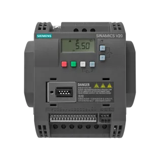 Siemens 6SL3210-5BE15-5UV1, Sinamics V20, 0.55 kW, 1.7 Amper, Hız Kontrol Cihazı, Trifaze 380-480 Volt AC Besleme Gerilimli