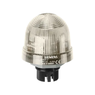 Siemens 8WD5300-1AE, Sirius 8WD, BA15d Akkor Lamba / LED Uyumlu Tekli Sinyal Lambası, Kalıcı Işıklı, Şeffaf, 12-230 Volt AC/DC