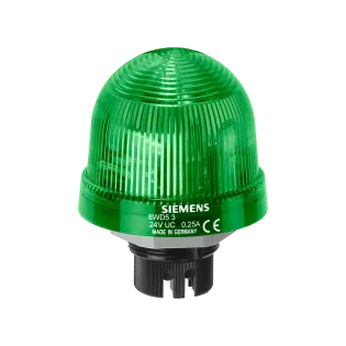 Siemens 8WD5320-5AC, Sirius 8WD, Tekli Işıklı Sinyal Lambası, Kalıcı Işıklı, Yeşil, 24 Volt AC/DC