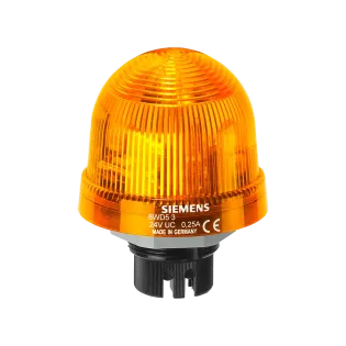 Siemens 8WD5320-5AD, Sirius 8WD, Tekli Işıklı Sinyal Lambası, Kalıcı Işıklı, Sarı, 24 Volt AC/DC